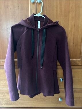 lululemon athletica Maroon Zip-Up Hoodie Jacket